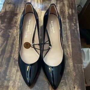 Kate Spade Black Paten Leather Heels